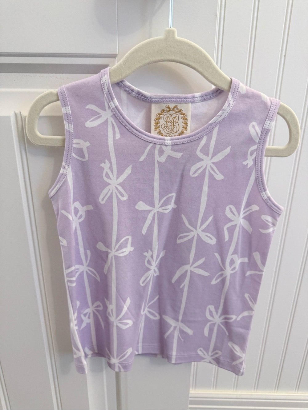 Lilac Bow Print TBBC Tank Top